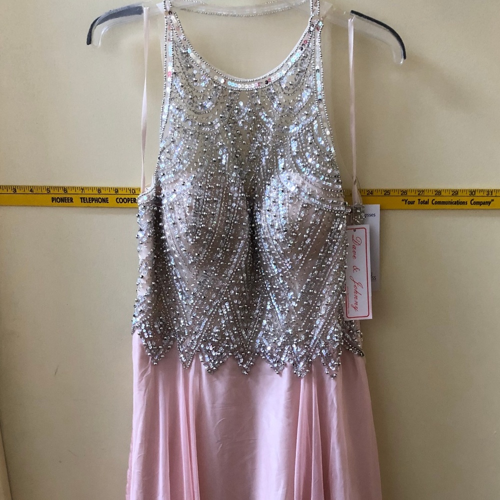Pink Beaded Prom Dress